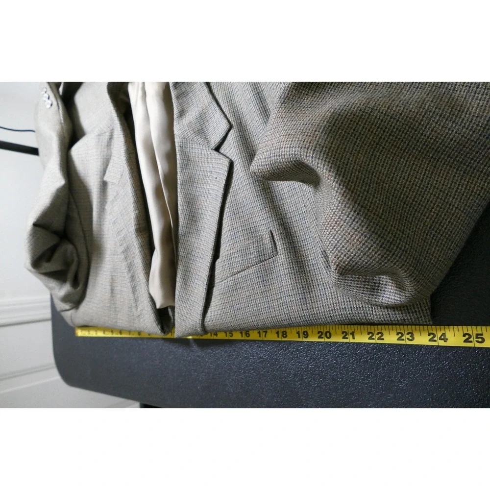 VTG Mens Ivy Style Hopsack Lambswool Sport Coat Size 46L Casual Preppy Academia